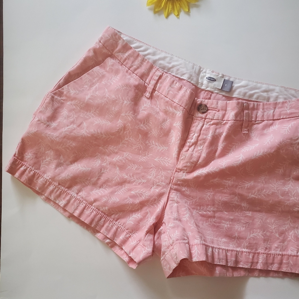 Old Navy Pink Cotton Shorts | Floral Print | Summer Essential - Picture 4 of 9